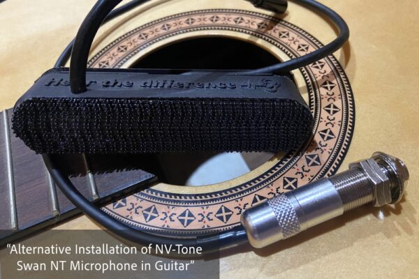NV-Tone Swan microphone mounted inside guitar